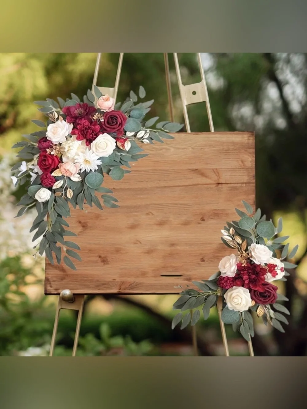 Elegant Wedding Sign Flower Swags - Set of 2